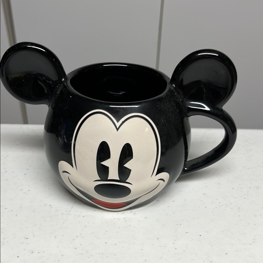 Disney Parks Mickey Mouse 3D Ear Ceramic Mug NWT Collectible